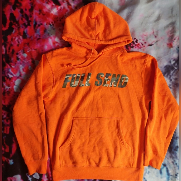 Nelk Boys Full Send Orange Camo Hoodie - Picture 1 of 6